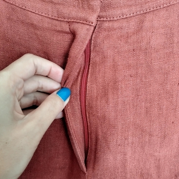 Akris Punto linen wide leg crop high rise pants sz 10 - Picture 5 of 10